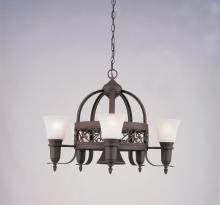 Hi-Lite MFG Co. H-5Y-D-11-MARBLE - 6-LIGHT POT RACK CHANDELIER